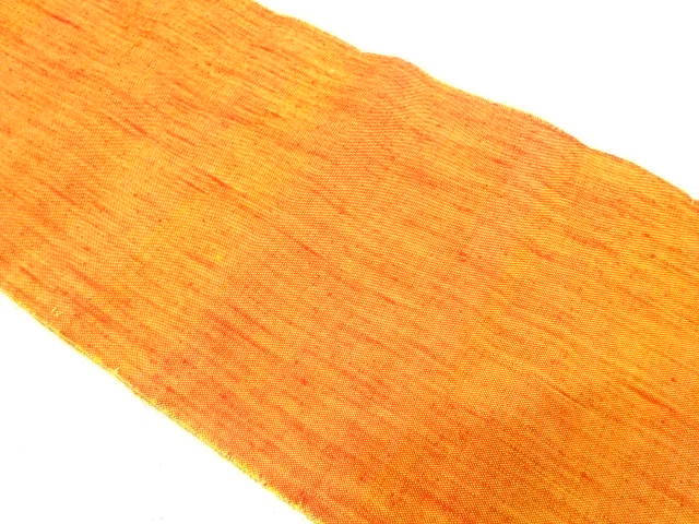 未使用品　手織り真綿紬　名古屋帯